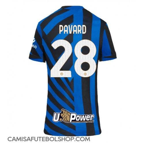 Camisa de time de futebol Inter Milan Benjamin Pavard #28 Replicas 1º Equipamento Feminina 2024-25 Manga Curta